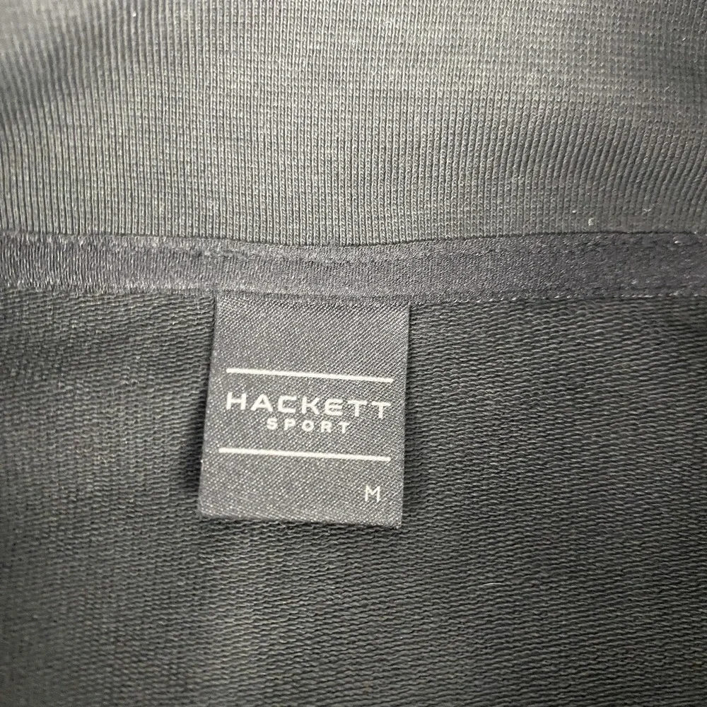Hackett Sport Jacket Mens Medium Black Essential FZ Full Zip Cotton Track Top